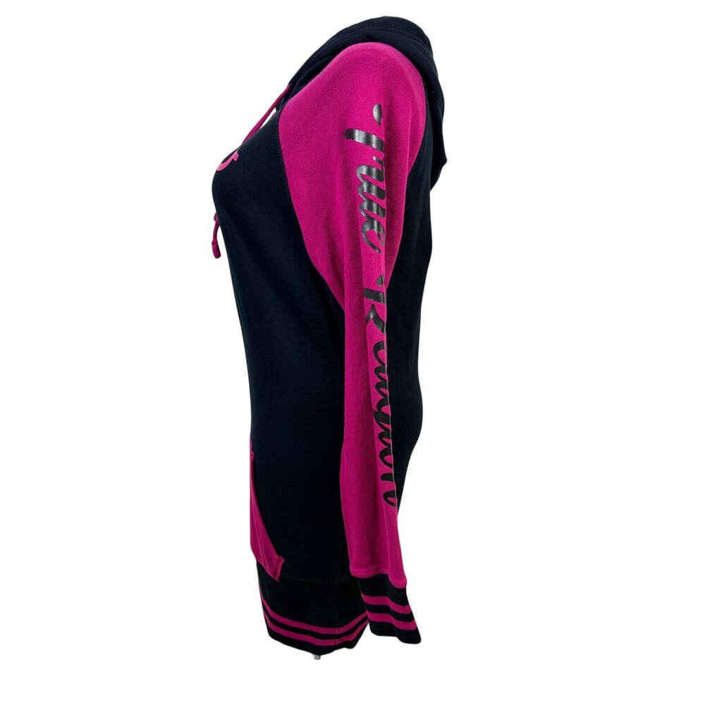 True Religion Half Zip Hoodie Women's Dress Black Magenta Size XL - Picture 4 of 12